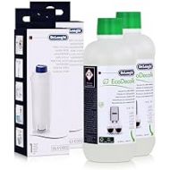 De’Longhi Cleaning Set for Delonghi Descaler 500ml SER3018/Delonghi SER3017?Water Filter 2xDeLonghi Entkalker500ml 2xDelonghi Wasserfilter