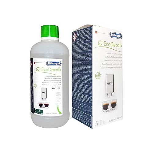 드롱기 Delonghi DeLongi Descaler for EcoDecalk Coffee Machines 16.90 fl.oz-500 ml (5 Applications) Replacement Part +