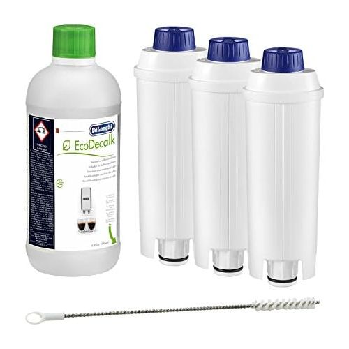 드롱기 De’Longhi 3x Delonghi Ecode Chalk + 3x Delonghi Water Filter DLS C002?+ 1x Delonghi Descaler Cleaning Brush (Pipe Cleaner)