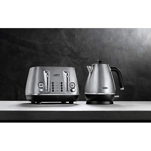 드롱기 De’Longhi DeLonghi Distinta X KBI2001.M-1.7 L Kettle with Water Level Indicator and 360° Base, Stainless Steel