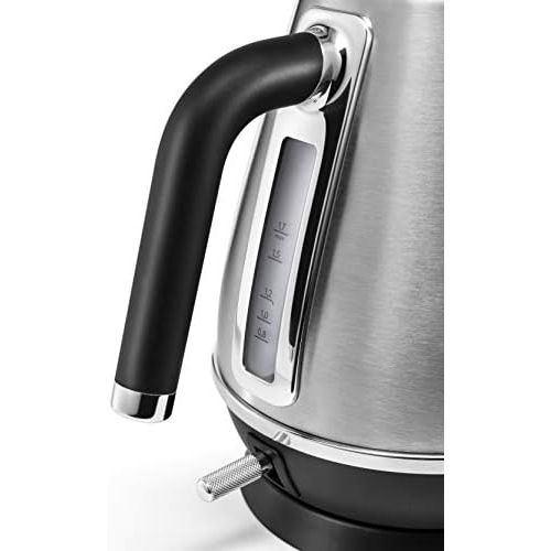 드롱기 De’Longhi DeLonghi Distinta X KBI2001.M-1.7 L Kettle with Water Level Indicator and 360° Base, Stainless Steel