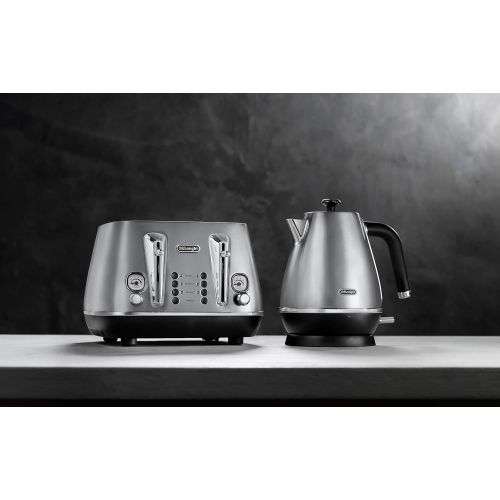 드롱기 De’Longhi DeLonghi Distinta X KBI2001.M-1.7 L Kettle with Water Level Indicator and 360° Base, Stainless Steel