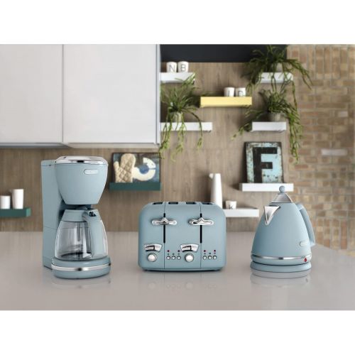 드롱기 DeLonghi Argento Flora KBX3016.AZ 360° Rotating Kettle with Cable Storage Blue