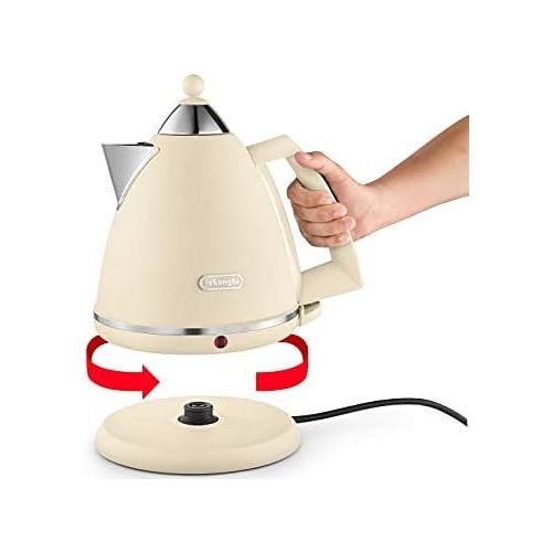 드롱기 De’Longhi DeLonghi Argento Flora Kettle KBX2016.BG | 1.7 L | Removable Limescale Filter | Jasmine Beige