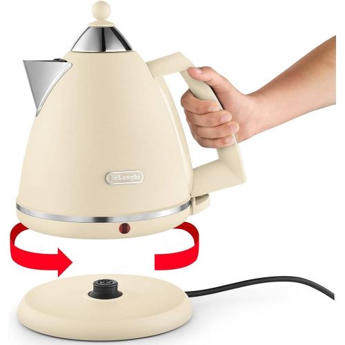 드롱기 De’Longhi DeLonghi Argento Flora Kettle KBX2016.BG | 1.7 L | Removable Limescale Filter | Jasmine Beige