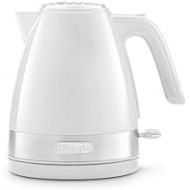 DeLonghi Active Line KBLA2000.W Kettle, 360° Rotating Base, Water Level Indicator, Cable Wind, Capacity 1 Litre, 2000 Watt, White