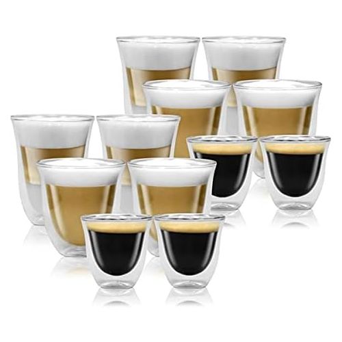드롱기 De’Longhi Delonghi Mega Set walled thermo glasses of esprresso, latte macchiato and cappuccino