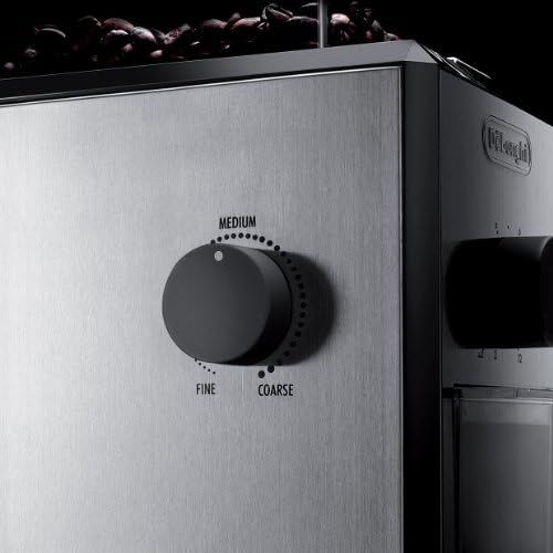 드롱기 De’Longhi Delonghi Burr Coffee Grinder with Stainless Steel Bow Selector and Flow Control