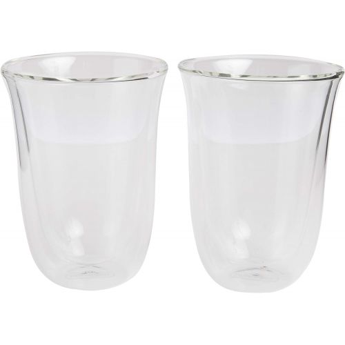 드롱기 De’Longhi Delonghi 5513214611 Coffee Glasses Transparent 220 ml Set of 2 Transparent 220 ml 117 mm