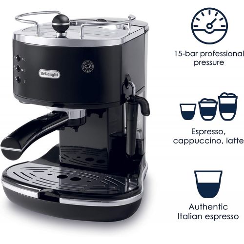 드롱기 DeLonghi ECO310BK 15-Bar-Pump Espresso Machine, Piano Black