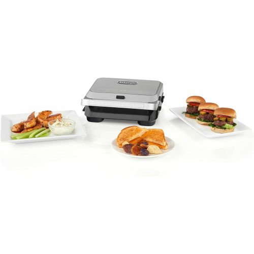 드롱기 DeLonghi SW13ABC.S Livenza Compact All Day Grill, 3 inches, Platinum