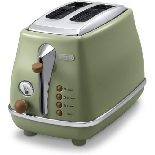드롱기 DeLonghi Pop-up toaster「ICONA Vintage Collection」CTOV2003J-GR (Olive green)【Japan Domestic genuine products】