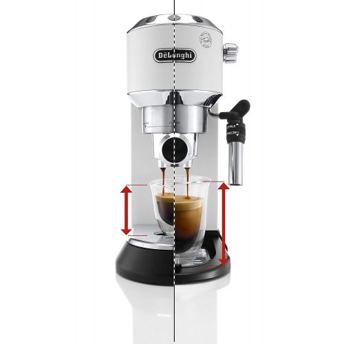 드롱기 DeLonghi Delonghi EC685.W DEDICA 15-Bar Pump Espresso Machine Coffee Maker, 220 Volts (Not for USA-European Cord), White