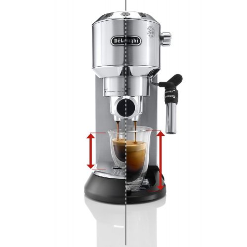 드롱기 DeLonghi Delonghi EC685.M DEDICA 15-Bar Pump Espresso Machine Coffee Maker, Stainless Steel, 220 Volts (Not for USA - European Cord)