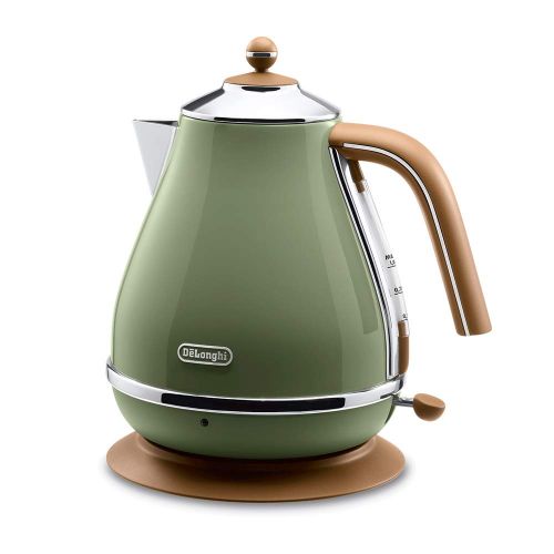 드롱기 DeLonghi Delonghi Electric kettle (1.0L)「ICONA Vintage Collection」 KBOV1200J-GR (Olive green)【Japan Domestic genuine products】