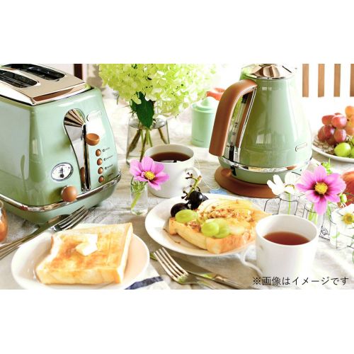 드롱기 DeLonghi Delonghi Electric kettle (1.0L)「ICONA Vintage Collection」 KBOV1200J-GR (Olive green)【Japan Domestic genuine products】