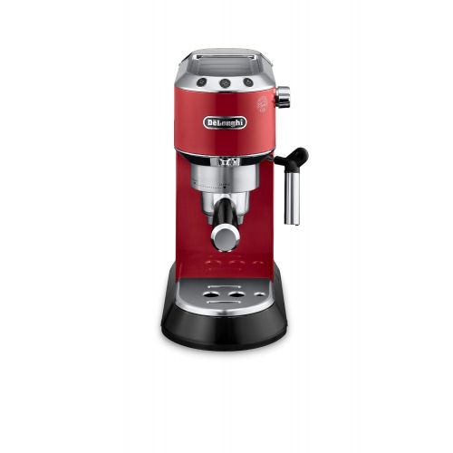 드롱기 DeLonghi Delonghi EC680R DEDICA 15-Bar Pump Espresso Machine, Red