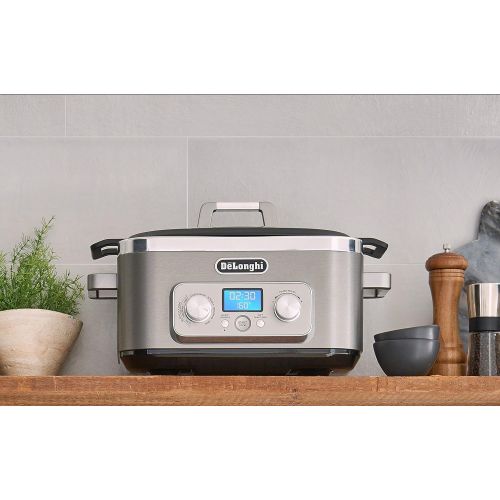 드롱기 DeLonghi CKM1641D Livenza All-in-One Programmable Multi Cooker Stainless Steel