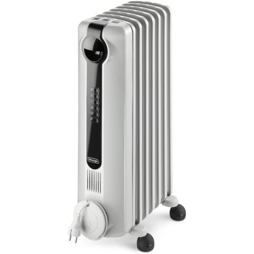 드롱기 DeLonghi Radia S Eco Digital Full Room Radiant Heater, 15w x 6d x 25h, Light Gray