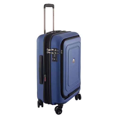  Delsey DELSEY Paris Luggage Cruise Lite Hardside Carry On Expandable Spinner Suitcase with Front Pocket & Lock, Blue