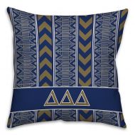 Delta Delta Delta Greek Sorority 16-Inch Throw Pillow in Blue