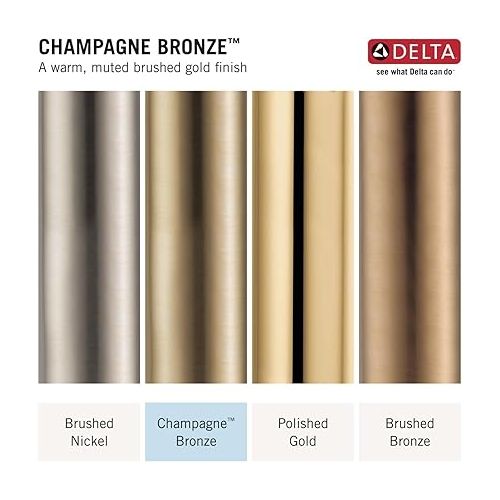  Delta Faucet Bar Faucet Gold, Bar Sink Faucet Single Hole Gold, Wet Bar Faucets, Prep Sink Faucet, Faucet for Bar Sink, Champagne Bronze 14882LF-CZ