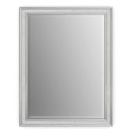 Delta 33 in. x 47 in. (L1) Rectangular Framed Mirror with Deluxe Glass and Flush Mount Hardware in Chrome and Linen