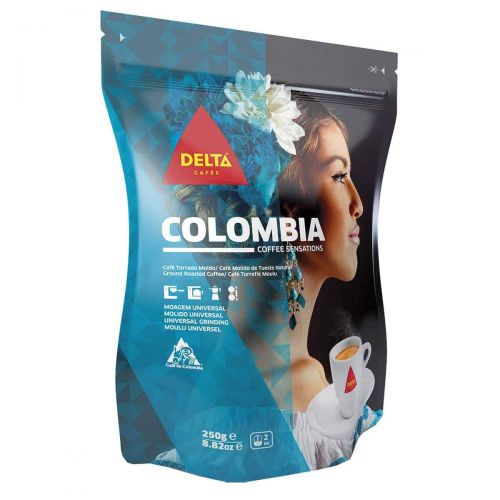  Delta Ground Roasted Coffee from COLOMBIA for Espresso Machine or Bag 250g