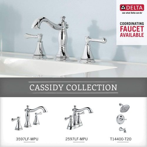  Delta Faucet 79711 Cassidy 24 Glass Shelf with Towel Rack, Polished Chrome