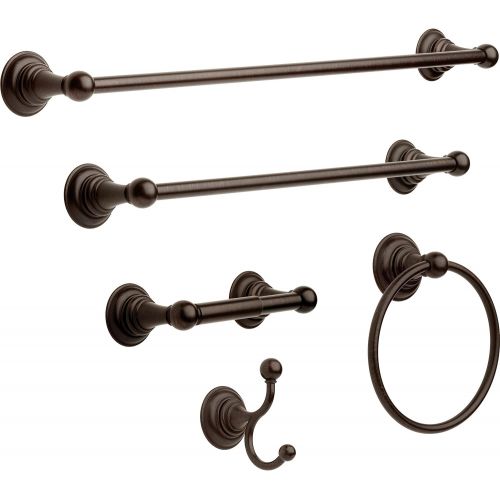  Delta Faucet 134440, Bathroom Accessories, Providence 24 in. Double Towel Rack, Spotshield Venetian Bronze