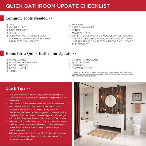  Delta Faucet Bath Accessories PRO63-VBR Providence 3-Piece Bathroom Sets with Adjustable Towel Rack (18-24), SpotShield Venetian Bronze