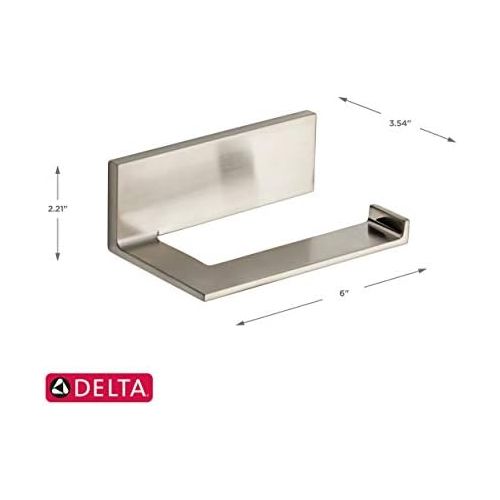  Delta Faucet 77750-SS Vero Toilet Paper Holder, 5.00 x 6.00 x 13.00 Inches, Brilliance Stainless Steel