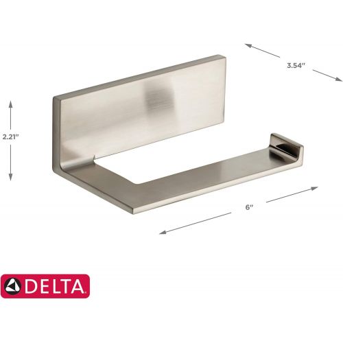  Delta Faucet 77750-SS Vero Toilet Paper Holder, 5.00 x 6.00 x 13.00 Inches, Brilliance Stainless Steel