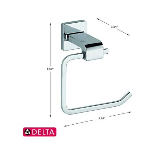  Delta Faucet 77550 Ara Toilet Paper Holder, Single Post, Chrome