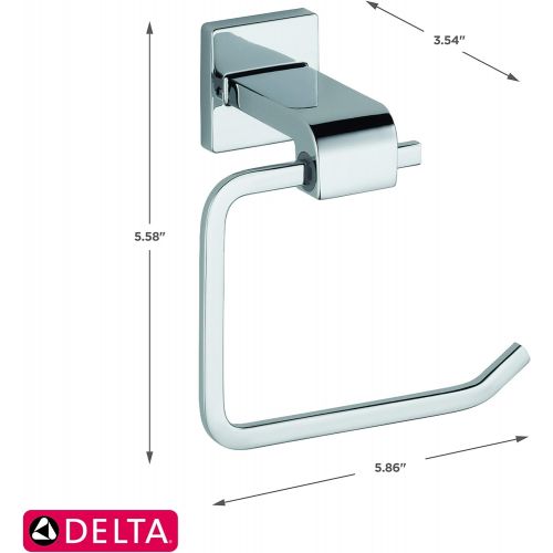  Delta Faucet 77550 Ara Toilet Paper Holder, Single Post, Chrome