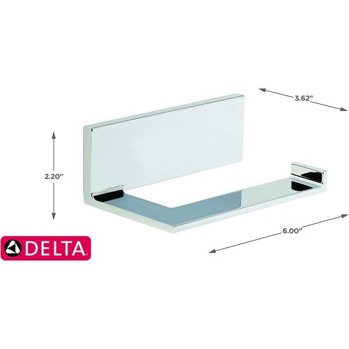  Delta Faucet 77750 Vero Toilet Paper Holder, 3.63 x 6.00 x 2.21 inches, Polished Chrome