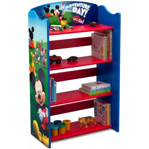  Delta Children Disney Mickey Mouse Kids Adorable Corner Adjustable Bookshelf Organizer