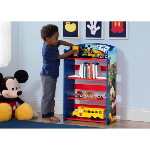  Delta Children Disney Mickey Mouse Kids Adorable Corner Adjustable Bookshelf Organizer