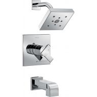 Delta Faucet Ara 14 Series Single-Function Tub and Shower Trim Kit with Single-Spray H2Okinetic Shower Head, Stainless T14467-SS (Valve Not Included)