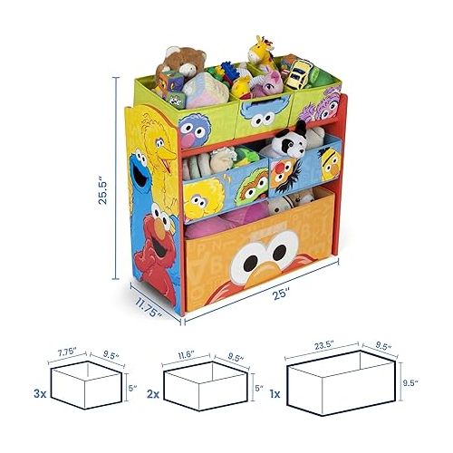  Sesame Street 6 Bin Design and Store Toy Organizer by Delta Children