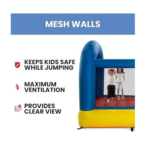  Delta Children Inflatable Bounce House for Paw Patrol Kids - Includes Heavy Duty Blower, Ground Stakes, Repair Patches and Storage Bag Recommended for Ages 3+