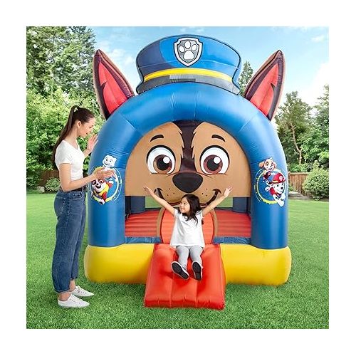  Delta Children Inflatable Bounce House for Paw Patrol Kids - Includes Heavy Duty Blower, Ground Stakes, Repair Patches and Storage Bag Recommended for Ages 3+