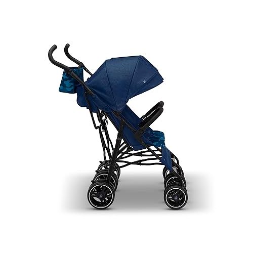  GAP babyGap Classic Side-by-Side Double Stroller - Lightweight Double Stroller with Recline, Extendable Sun Visors & Compact Fold - Made with Sustainable Materials, Navy Camo