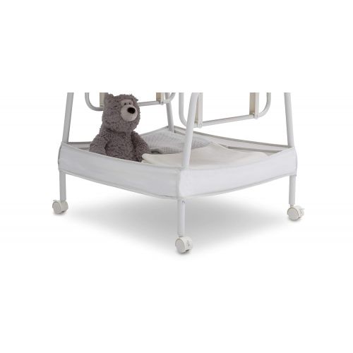  Delta Children Deluxe Gliding Bassinet, Silver Lining