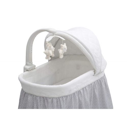  Delta Children Deluxe Gliding Bassinet, Silver Lining