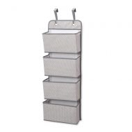 Delta Children 4 Pocket Over The Door Hanging Organizer, Grey