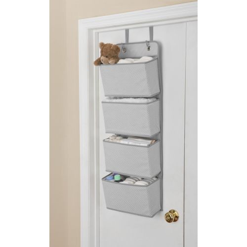  Delta Children 4 Pocket Over The Door Hanging Organizer, Grey