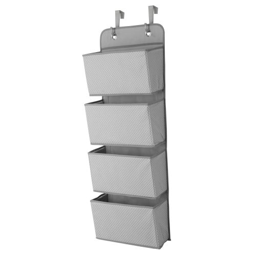  Delta Children 4 Pocket Over The Door Hanging Organizer, Grey