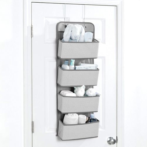  Delta Children 4 Pocket Over The Door Hanging Organizer, Grey