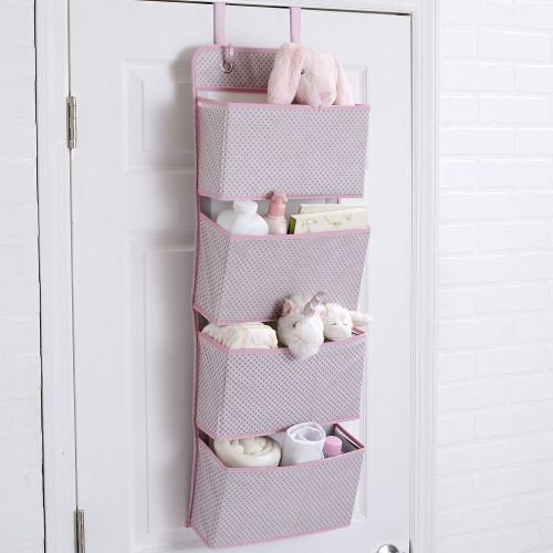  Delta Children 4 Pocket Over The Door Hanging Organizer, Grey